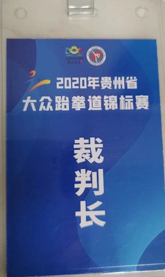 2020年贵州省大众跆拳道锦标赛裁判长