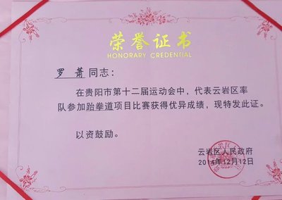 罗萧教育跆拳道搏击学校荣获贵州市跆协副会长单位